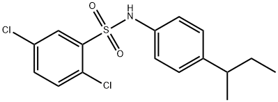 N-(4-butan-2-ylphenyl)-2,5-dichlorobenzenesulfonamide 结构式