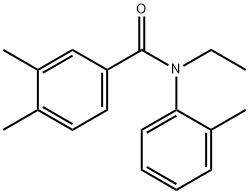 N-ethyl-3,4-dimethyl-N-(2-methylphenyl)benzamide 结构式