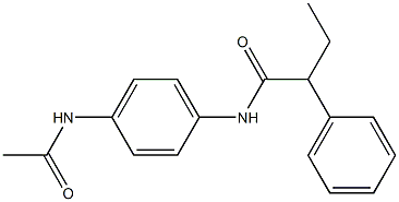 N-(4-acetamidophenyl)-2-phenylbutanamide 结构式