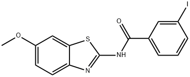 3-iodo-N-(6-methoxy-1,3-benzothiazol-2-yl)benzamide 结构式