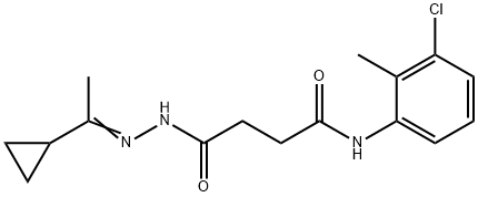 N-(3-chloro-2-methylphenyl)-4-[2-(1-cyclopropylethylidene)hydrazino]-4-oxobutanamide 结构式