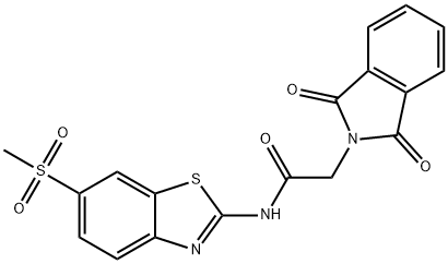 2-(1,3-dioxoisoindolin-2-yl)-N-(6-(methylsulfonyl)benzo[d]thiazol-2-yl)acetamide 结构式