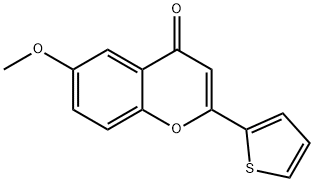 6-methoxy-2-(thiophen-2-yl)-4H-chromen-4-one 结构式