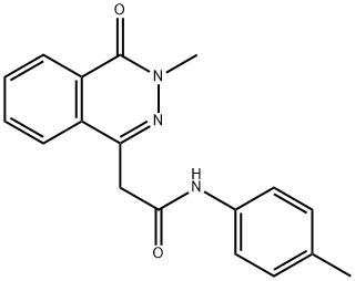 2-(3-methyl-4-oxo-3,4-dihydrophthalazin-1-yl)-N-(4-methylphenyl)acetamide 结构式