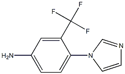 4-imidazol-1-yl-3-(trifluoromethyl)aniline 结构式