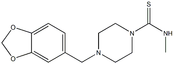 4-(苯并[D][1,3]二氧戊环-5-基甲基)-N-甲基哌嗪-1-甲酰胺 结构式