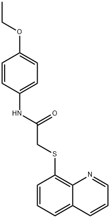 N-(4-ethoxyphenyl)-2-(quinolin-8-ylsulfanyl)acetamide 结构式