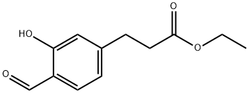 乙基 3-(4-甲酰基-3-羟基苯基)丙酯 结构式