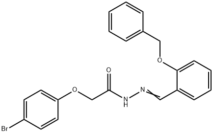 N'-[2-(benzyloxy)benzylidene]-2-(4-bromophenoxy)acetohydrazide 结构式