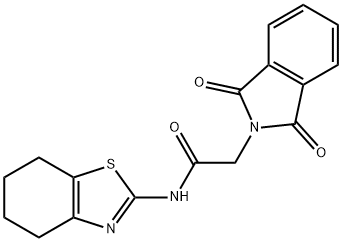 2-(1,3-dioxoisoindolin-2-yl)-N-(4,5,6,7-tetrahydrobenzo[d]thiazol-2-yl)acetamide 结构式