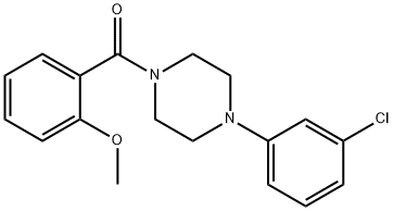 1-(3-chlorophenyl)-4-(2-methoxybenzoyl)piperazine 结构式