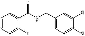 N-[(3,4-dichlorophenyl)methyl]-2-fluorobenzamide 结构式