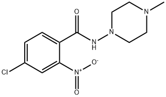 4-chloro-N-(4-methylpiperazin-1-yl)-2-nitrobenzamide 结构式