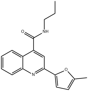 2-(5-methylfuran-2-yl)-N-propylquinoline-4-carboxamide 结构式