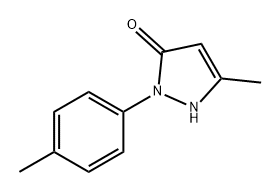 5-甲基-2-(4-甲基苯基)-1H-吡唑-3-酮 结构式