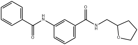 3-(benzoylamino)-N-(tetrahydro-2-furanylmethyl)benzamide 结构式