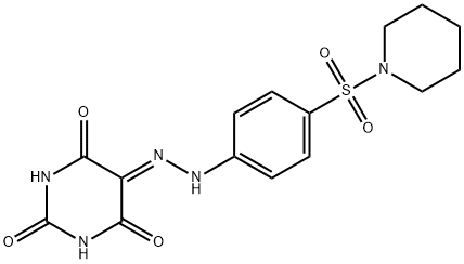 5-{[4-(1-piperidinylsulfonyl)phenyl]hydrazono}-2,4,6(1H,3H,5H)-pyrimidinetrione 结构式