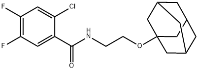 N-[2-(1-adamantyloxy)ethyl]-2-chloro-4,5-difluorobenzamide 结构式