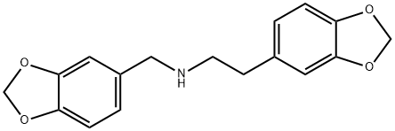 2-(1,3-benzodioxol-5-yl)-N-(1,3-benzodioxol-5-ylmethyl)ethanamine 结构式