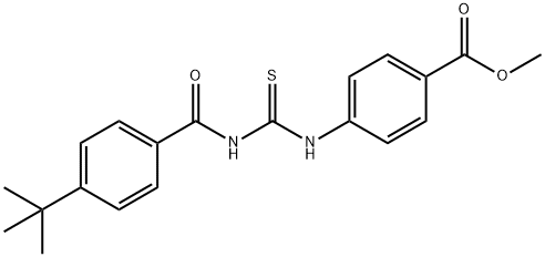 methyl 4-({[(4-tert-butylbenzoyl)amino]carbonothioyl}amino)benzoate 结构式