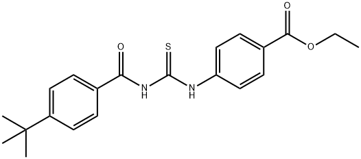 ethyl 4-({[(4-tert-butylbenzoyl)amino]carbonothioyl}amino)benzoate 结构式