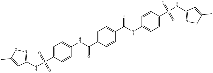 N,N'-bis(4-{[(5-methyl-3-isoxazolyl)amino]sulfonyl}phenyl)terephthalamide 结构式