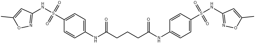 N,N'-bis(4-{[(5-methyl-3-isoxazolyl)amino]sulfonyl}phenyl)pentanediamide 结构式