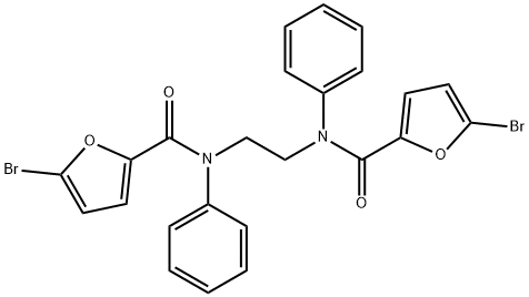 N,N'-1,2-ethanediylbis(5-bromo-N-phenyl-2-furamide) 结构式