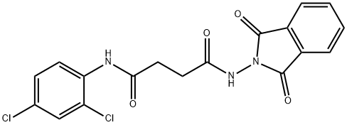 N-(2,4-dichlorophenyl)-N'-(1,3-dioxo-1,3-dihydro-2H-isoindol-2-yl)succinamide 结构式