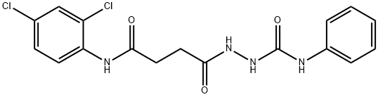 2-{4-[(2,4-dichlorophenyl)amino]-4-oxobutanoyl}-N-phenylhydrazinecarboxamide 结构式