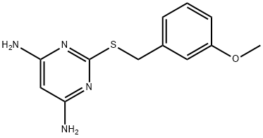 2-[(3-methoxyphenyl)methylsulfanyl]pyrimidine-4,6-diamine 结构式