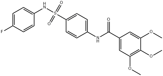 N-(4-{[(4-fluorophenyl)amino]sulfonyl}phenyl)-3,4,5-trimethoxybenzamide 结构式