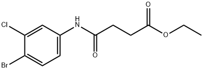 ethyl 4-[(4-bromo-3-chlorophenyl)amino]-4-oxobutanoate 结构式