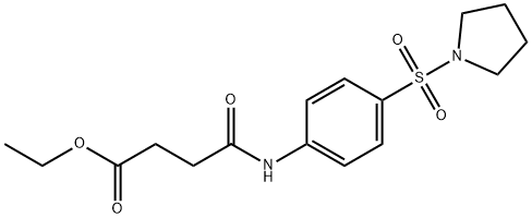 ethyl 4-oxo-4-{[4-(1-pyrrolidinylsulfonyl)phenyl]amino}butanoate 结构式