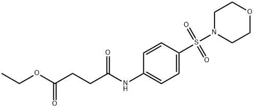 ethyl 4-{[4-(4-morpholinylsulfonyl)phenyl]amino}-4-oxobutanoate 结构式