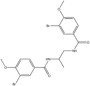 N,N'-1,2-propanediylbis(3-bromo-4-methoxybenzamide) 结构式