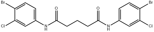 N,N'-bis(4-bromo-3-chlorophenyl)pentanediamide 结构式