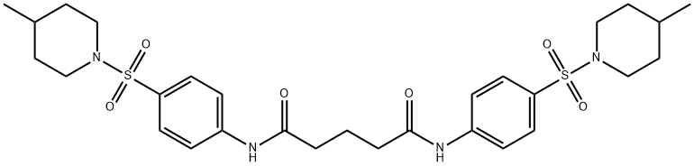 N,N'-bis{4-[(4-methyl-1-piperidinyl)sulfonyl]phenyl}pentanediamide 结构式