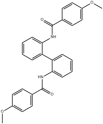 N,N'-2,2'-biphenyldiylbis(4-methoxybenzamide) 结构式