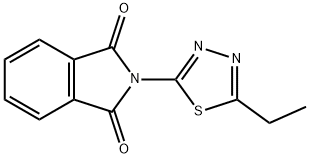 2-(5-Ethyl-[1,3,4]thiadiazol-2-yl)-isoindole-1,3-dione 结构式