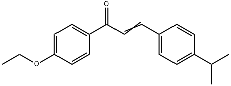 (2E)-1-(4-ethoxyphenyl)-3-[4-(propan-2-yl)phenyl]prop-2-en-1-one 结构式
