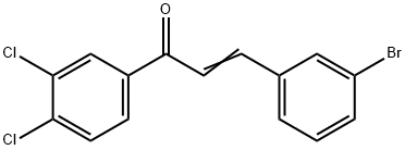 (2E)-3-(3-bromophenyl)-1-(3,4-dichlorophenyl)prop-2-en-1-one 结构式