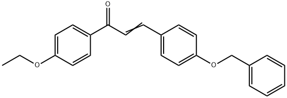 (2E)-3-[4-(benzyloxy)phenyl]-1-(4-ethoxyphenyl)prop-2-en-1-one 结构式