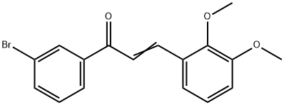 (2E)-1-(3-bromophenyl)-3-(2,3-dimethoxyphenyl)prop-2-en-1-one 结构式