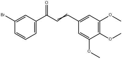 (2E)-1-(3-bromophenyl)-3-(3,4,5-trimethoxyphenyl)prop-2-en-1-one 结构式