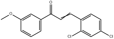 (2E)-3-(2,4-dichlorophenyl)-1-(3-methoxyphenyl)prop-2-en-1-one 结构式