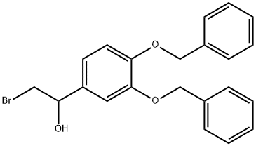 1-(3,4-二(苄氧基)苯基)-2-溴乙醇 结构式