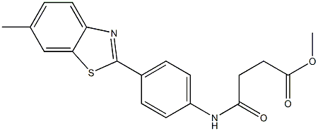 methyl 4-{[4-(6-methyl-1,3-benzothiazol-2-yl)phenyl]amino}-4-oxobutanoate 结构式