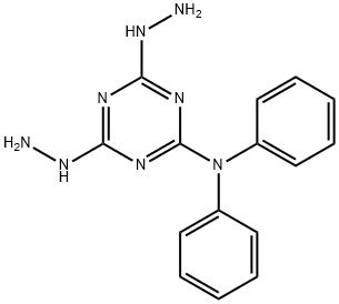 4,6-dihydrazinyl-N,N-diphenyl-1,3,5-triazin-2-amine 结构式