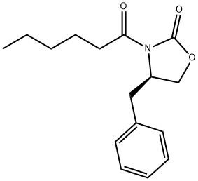 (R)-3-hexanoyl-4-benzyl-2-oxazolidinone 结构式